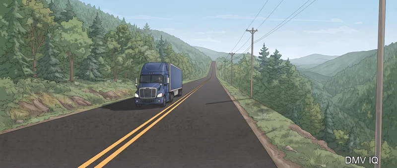 What is the most important thing to do when descending a long, steep downgrade with air brakes?
