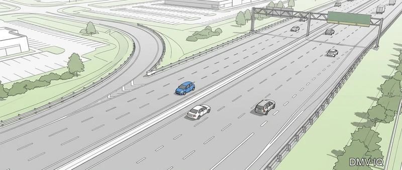 When entering a freeway, you should: