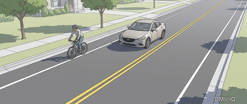 En Illinois, puede rebasar a un ciclista en una zona de prohibido rebasar cuando: