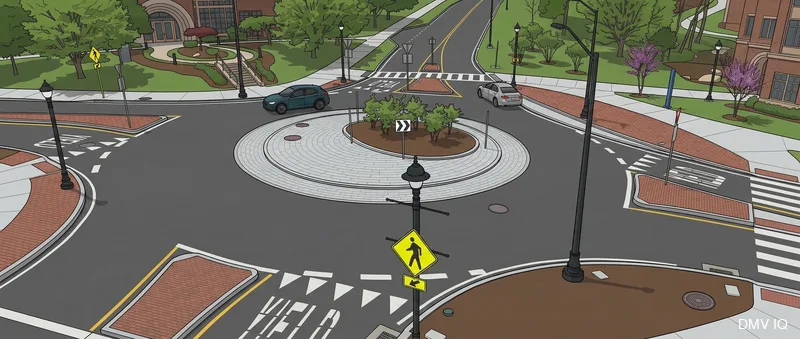 华盛顿特区的众多交通环岛和环岛给摩托车手带来了哪些特殊危险？