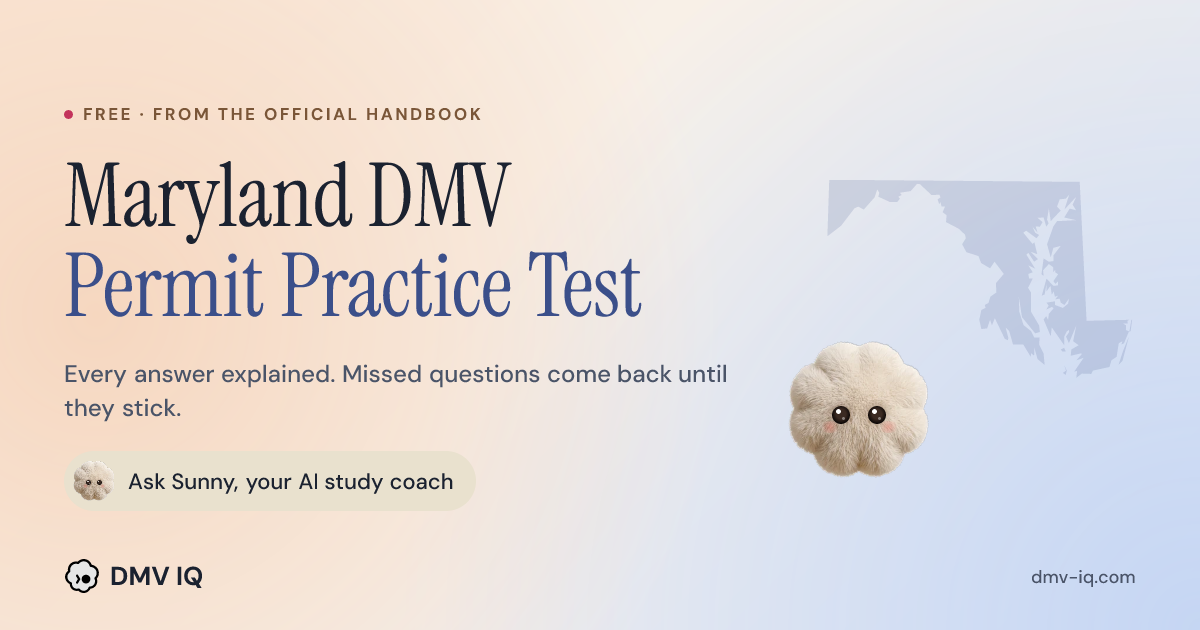 Dmv State Test Maryland DMV Practice Test 2026 - Free MD Permit Test | DMV IQ