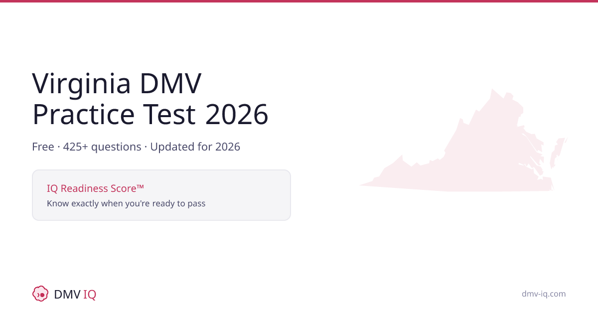 Free Virginia Road Signs & Signals Practice Test (2026) | DMV IQ