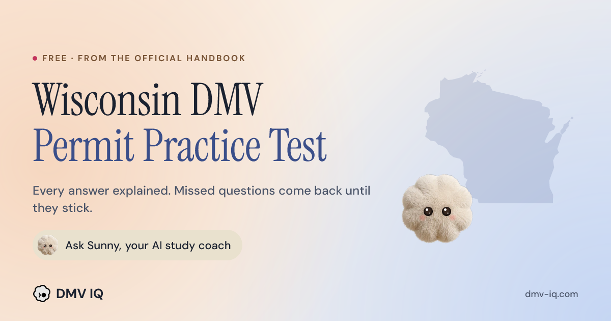 Dmv Test Wi Examen de Práctica del DMV de Wisconsin 2026 - Gratis | DMV IQ