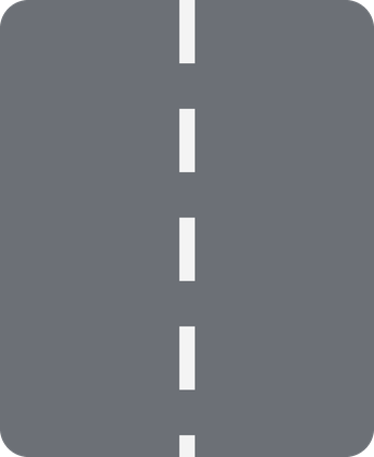 Broken White Lane Line (PM-3) - broken line white pavement marking sign: Separates lanes going the same direction